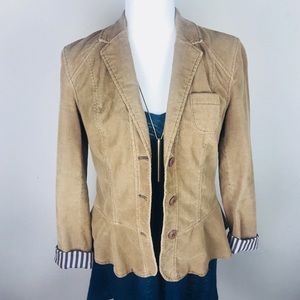 Anthropologie Pilcro Corduroy Peplum Jacket